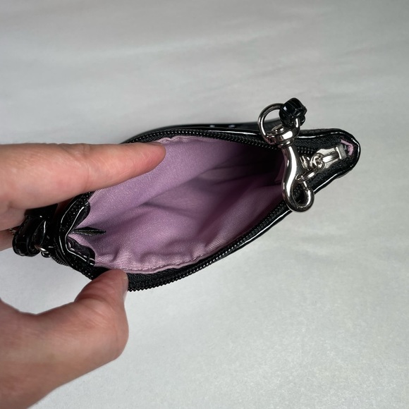 Coach Small Wristlet Black & Silver Like New - Picture 3 of 3